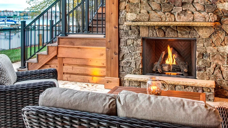 Courtyard Outdoor Gas Fireplace